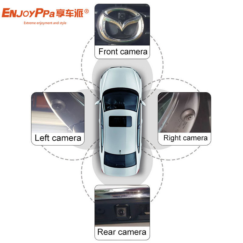 LCD 디스플레이 360 자동차 카메라 시스템 Mazda CX3 녹음 디코더 HD 카메라