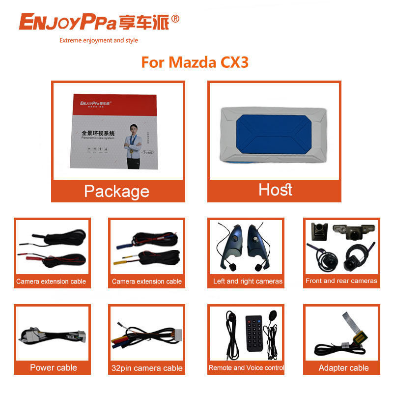 루프 녹화 360 자동차 카메라 시스템 마즈다 CX30 고 보안