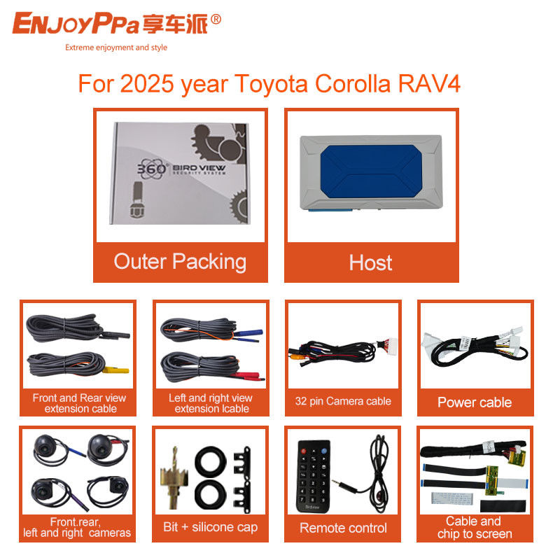도요타 코롤라 RAV4용 360도 파노라마 뷰 자동차 카메라 시스템