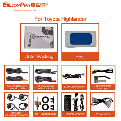 토요타 하이랜더 방수용 360차원 자동차 카메라 시스템