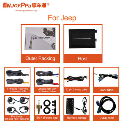 HD 360 뷰 자동차 카메라 시스템 Jeep Fisheye 주변 뷰 카메라